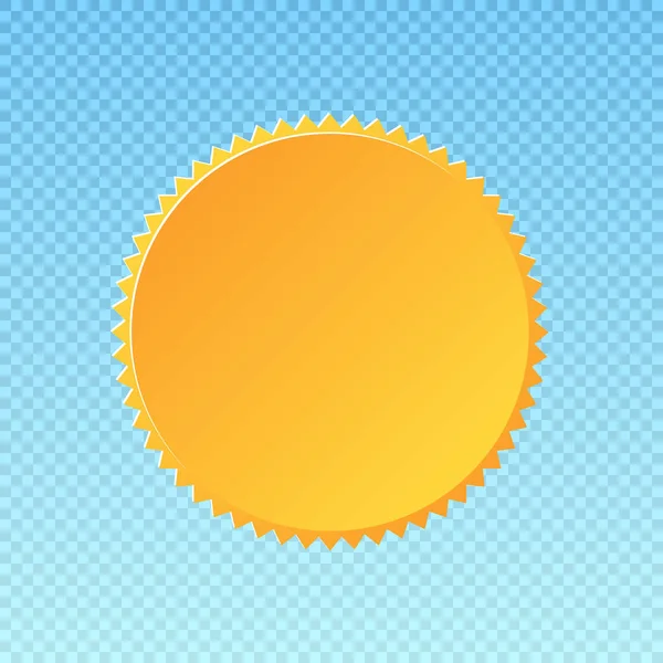 Kreskówkowe Słońce Izolowane Niebieskim Tle Słoneczny Design Ilustracja Wektora — Wektor stockowy