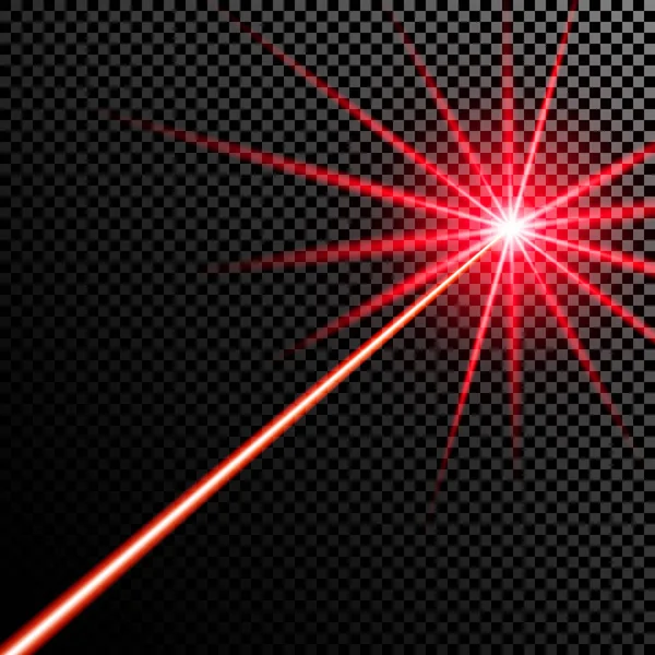 Červený Laserový Paprsek Vektorová Ilustrace — Stockový vektor
