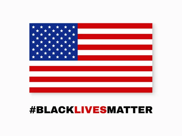 黒人は物質だ 息ができない 米国の黒人の人権に関する抗議バナー ベクターイラスト — ストックベクタ