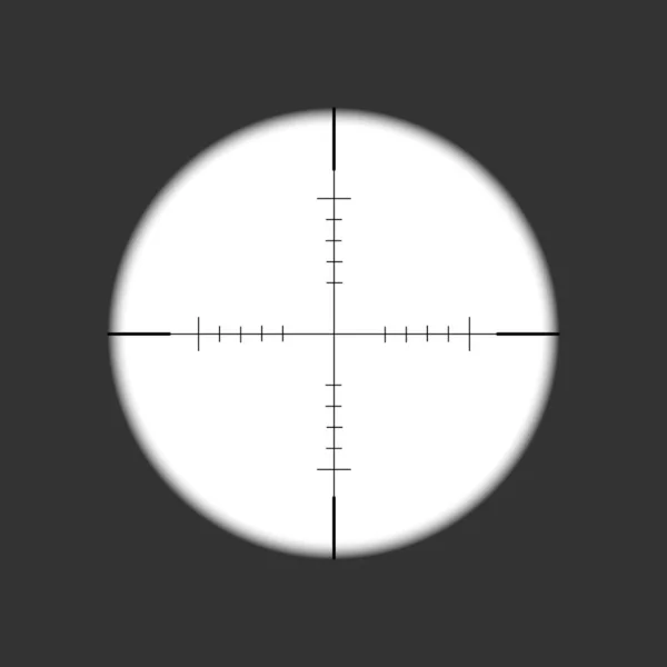 Sniper Rifle Scope Arma Apontada Modelo Vidro Óptico Conceito Alvo —  Vetores de Stock