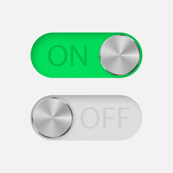 Switch Toggle Buttons On Off Vector Isolated Web Elements Mobile