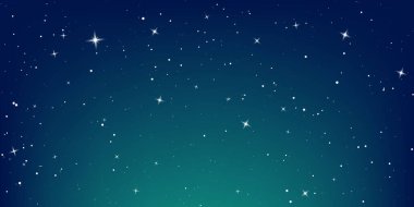 Dark night sky. Starry sky color background. Infinity space with shiny stars. Vector illustration. clipart