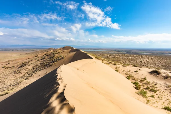 Ciel Bleu Dune Sable Dans Une Journée Ensoleillée — Photo