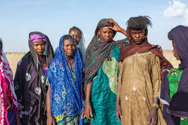 Женщины Племени Фулани Бороро Фестивале Кочевников Пустыне Сахара — стоковое фото