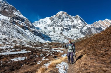 Annapurna, Nepal - Trekking in Nepal Himalayas . Annapurna base camp