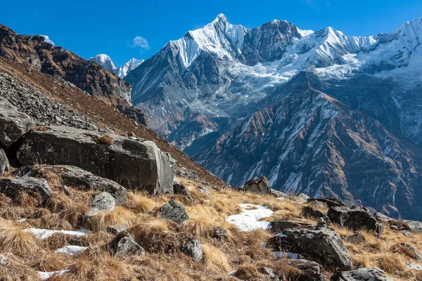 Vista Desde Campamento Base Annapurna Nepal Himalaya — Foto de Stock