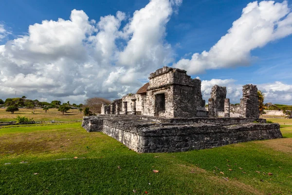 Mayan Ruins Caribbean Sea Tulum Mexico — ストック写真