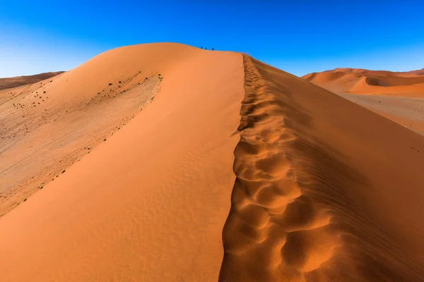 Deserto dune di sabbia cielo blu — Foto Stock