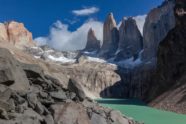 Laguna Glaciar en Parque Nacional Torres del paine — Foto de Stock