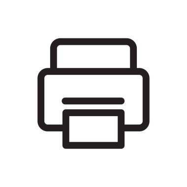 Simge satır yazdırma belgesi basit vektörü