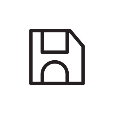 Simge satırı basit vektör tasarımını kaydet 