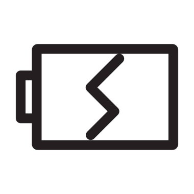 Simge çizgisi pili basit vektörü