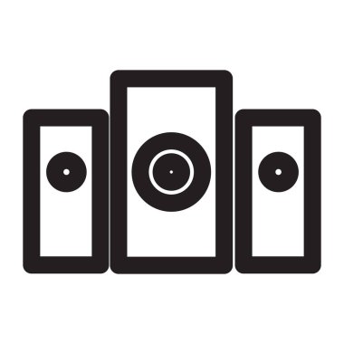 Simge satır hoparlörü tasarım vektörü