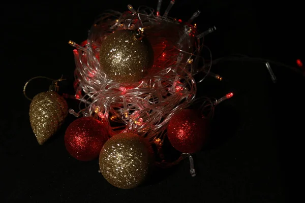 Guirlandes Jouets Festifs Pour Nouvelle Année Noël — Photo