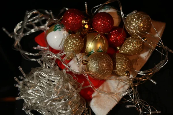 Las Guirnaldas Fiesta Los Juguetes Para Nuevo Año Navidad — Foto de Stock