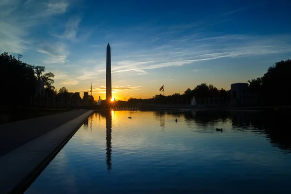 Monumento a Washington DC Sun Flare — Foto Stock