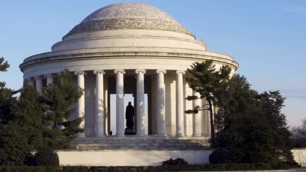 Baksidan av Jeffersonmonumentet i Washington DC — Stockvideo