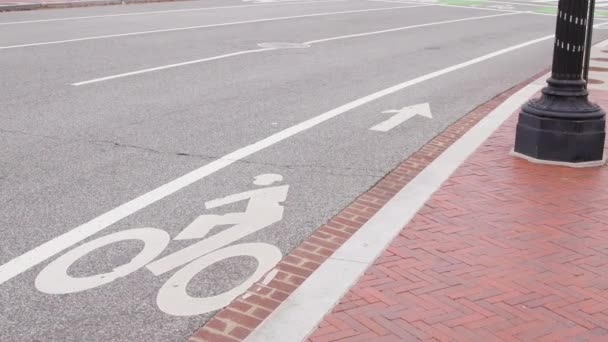 Bike Lane w Waszyngtonie DC — Wideo stockowe