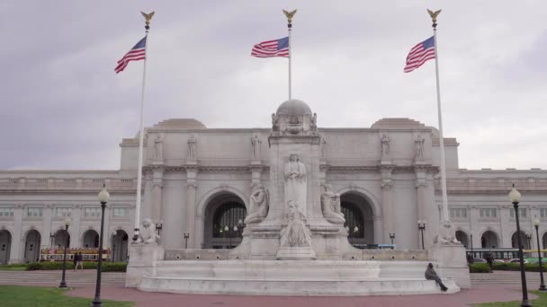 Union Station Washington DC mulet himmel — Stockvideo