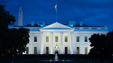 Washington 'daki Beyaz Saray Blue Hour' da.