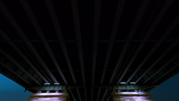 Francis Case Memorial Bridge på natten i Washington D.C. — Stockvideo