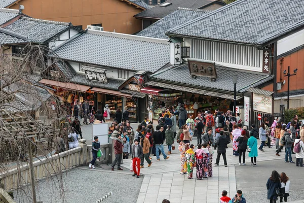 Kyoto Giappone Febbraio 2015 Veduta Dalla Porta Del Tempio Kiyomizu — Foto Stock
