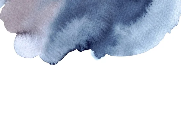 Warna Air Biru Abstrak Tangan Pada Latar Belakang Putih — Stok Foto