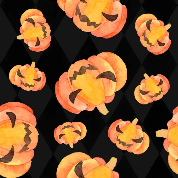 Halloween Cartoon Seamless Background Pattern Girls Boy Kids Halloween Clothes — Stock Photo, Image