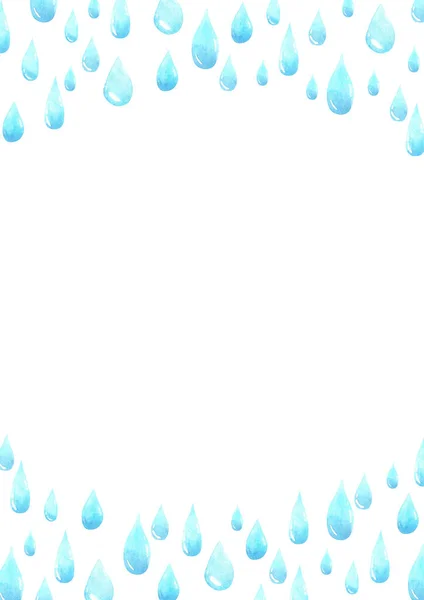 Кадр Водой Пустое Место Текста Рамка Капель Дождя Слез Картина — стоковое фото