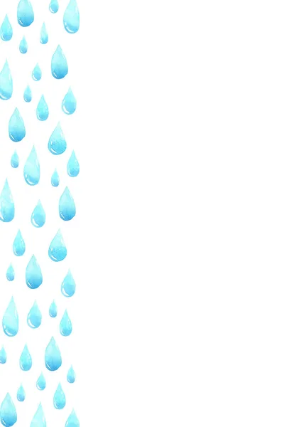 Vodní Kapky Rámeček Prázdným Místem Pro Text Rám Kapek Deště — Stock fotografie