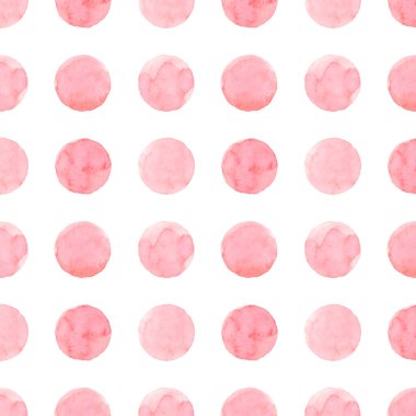 Suluboya pembe benekli. Kusursuz desen. el boyası