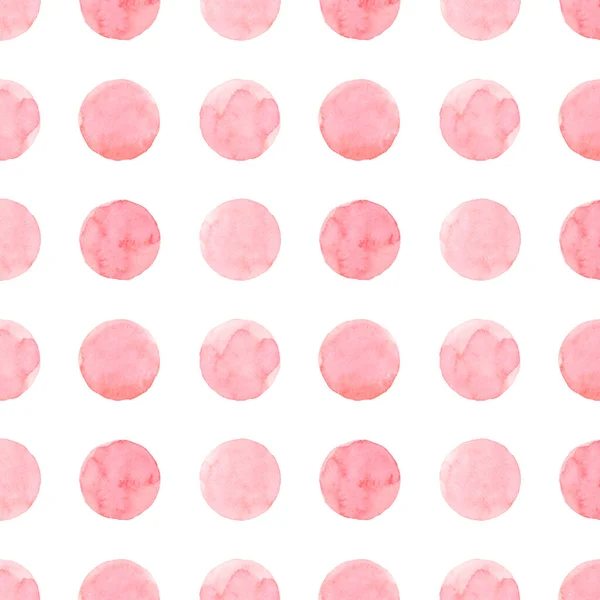Bolinhas Cor Rosa Padrão Sem Costura Pintura Mão — Fotografia de Stock