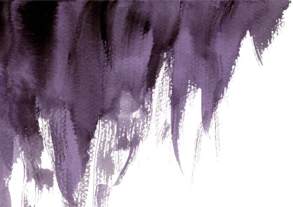 Фиолетово Черный Акварельный Фон Кисть Стиле Гранжа — стоковое фото
