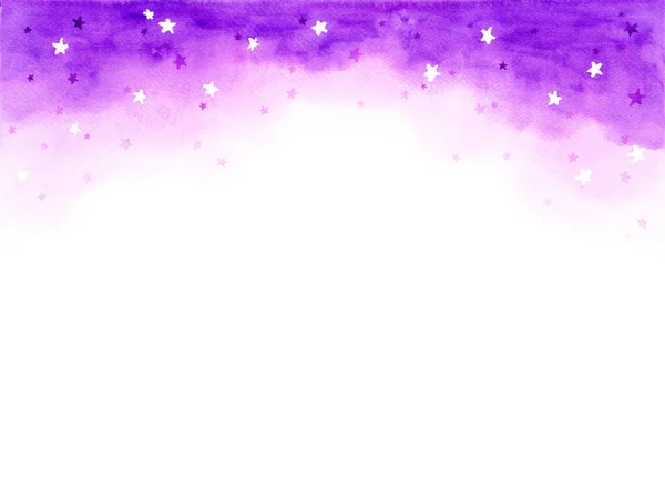 Fondo Púrpura Abstracto Concepto Galaxia Acuarela Pintura Mano Ilustración Elemento —  Fotos de Stock