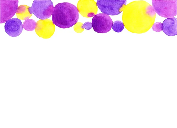 Rahmen Aus Verbundenen Mehrfarbigen Kreisen Bunte Abstrakte Papiertextur Hintergrund Nass — Stockfoto