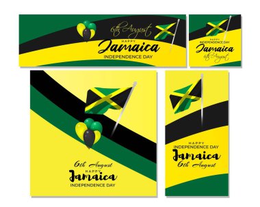 Jamaika 'nın Bağımsızlık Günü için Vektör illüstrasyonu
