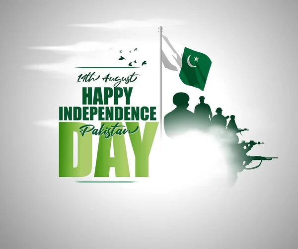 Ilustración Vectorial Para Pakistán Independencia Día Agosto — Vector de stock