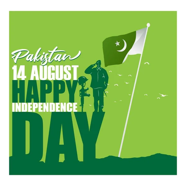 Векторная Иллюстрация Дню Независимости Пакистана Августа — стоковый вектор