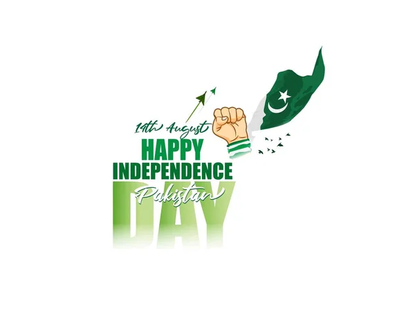 Ilustración Vectorial Para Pakistán Independencia Día Agosto — Vector de stock