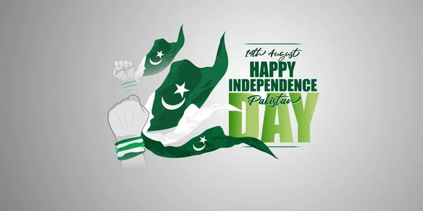 Διανυσματική Απεικόνιση Για Την Ημέρα Ανεξαρτησίας Πακιστάν Αυγούστου — Διανυσματικό Αρχείο