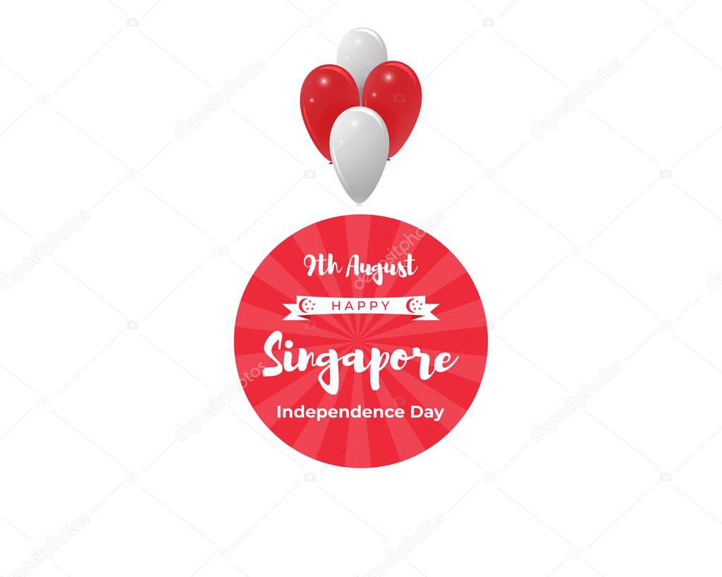 vector illustration for Singapore independence day,background concept for national day, flyer greeting offer banner , vector illustration 