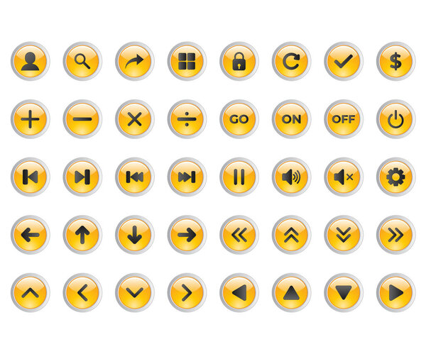 3D set of web buttons for the player and calculator. like, rewind, play, plus, pause, stop, minus, multiply, divide, off, on. internet buttons set color vector illustration and icons for Business, SEO, and social media marketing. 