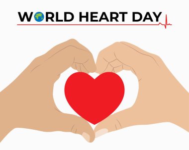 Dünya Kalp Günü için vektör çizimi