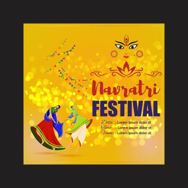 Hindistan 'daki Dandiya Gece Festivali' nin temsilcisi.