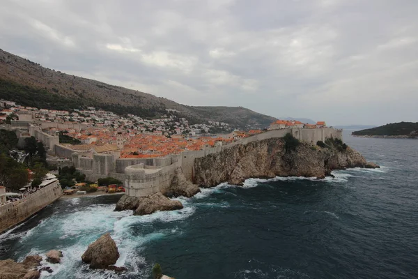 Paisaje Antigua Fortaleza Dubrovnik — 图库照片