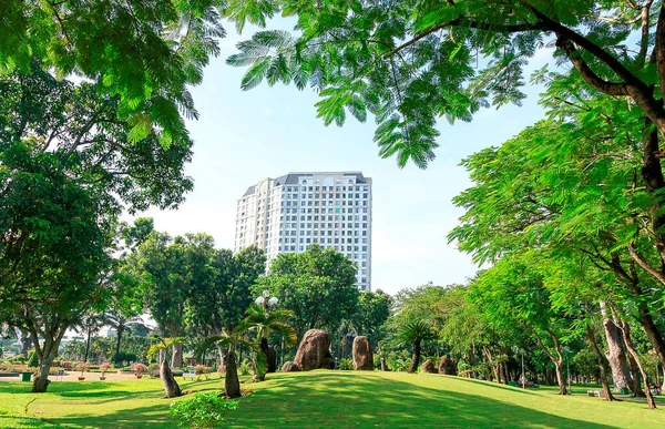 Τοπίο Φωτογραφία Gia Dinh Πάρκο Στο Chi Minh City Πρωί — Φωτογραφία Αρχείου
