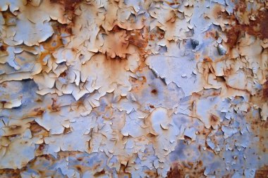 Kapısında beyaz boşluklar olan eski bir kahverengi boya. Doku, arka plan. Boşluğu kopyala