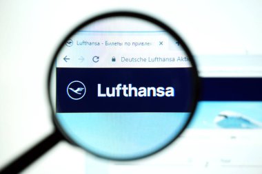 Los Angeles, Kaliforniya, ABD - 19 Mayıs 2020: Lufthansa 'nın resmi web sitesi. Firmanın ana sayfası
