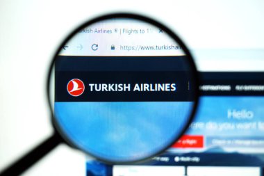 Los Angeles, Kaliforniya, ABD - 19 Mayıs 2020: Türk Hava Yolları 'nın resmi web sitesi. Firmanın ana sayfası