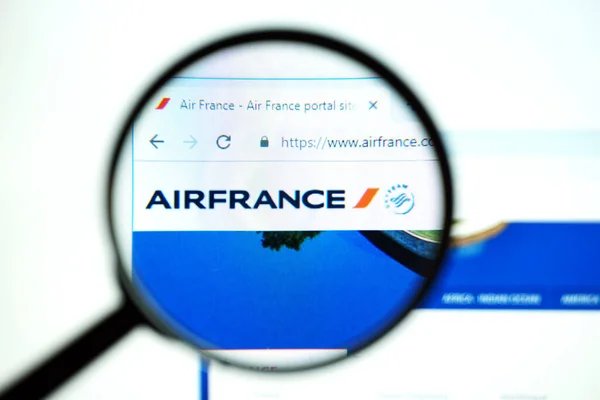 Los Angeles, Kalifornien, USA - 19. Mai 2020: Offizielle Website von Air France. Homepage der Firma — Stockbild Los Angeles Kalifornien Usa Mai 2020 Offizielle Website Von Air — Stockfoto